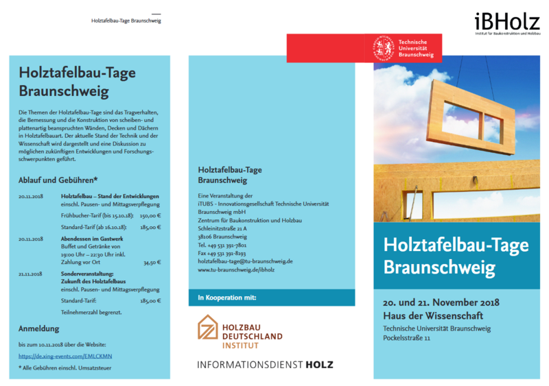 Holzbau Deutschland Holztafelbau Tage Braunschweig 2018